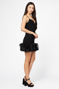 Willow Ruffled Organza Hem Mini Dress