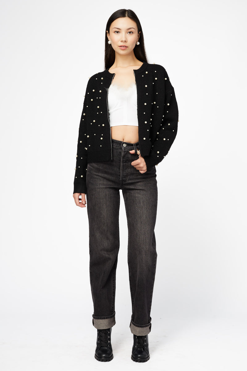 Brinley Pearl Embellished Sweater