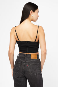 Kenny Feather Trim Crop Bustier