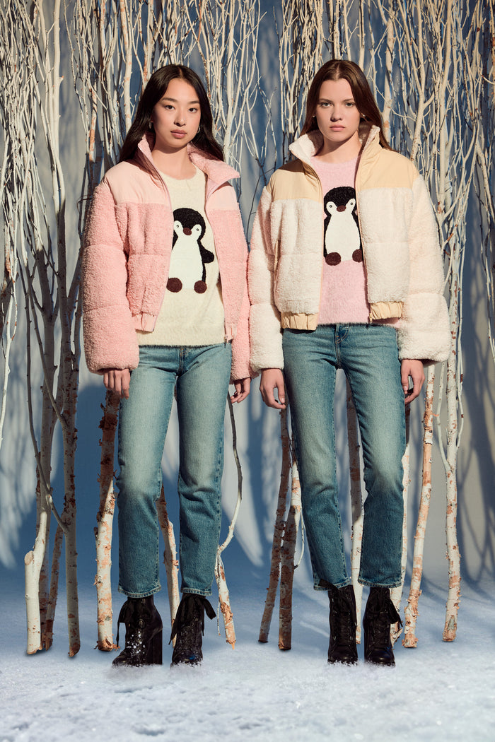 Fluffy Clouds Teddy Puffer Jacket