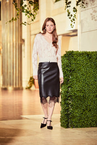 Naomi Pointelle Cardigan - honey