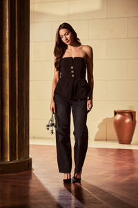Jaylyn Peplum Blouse - honey