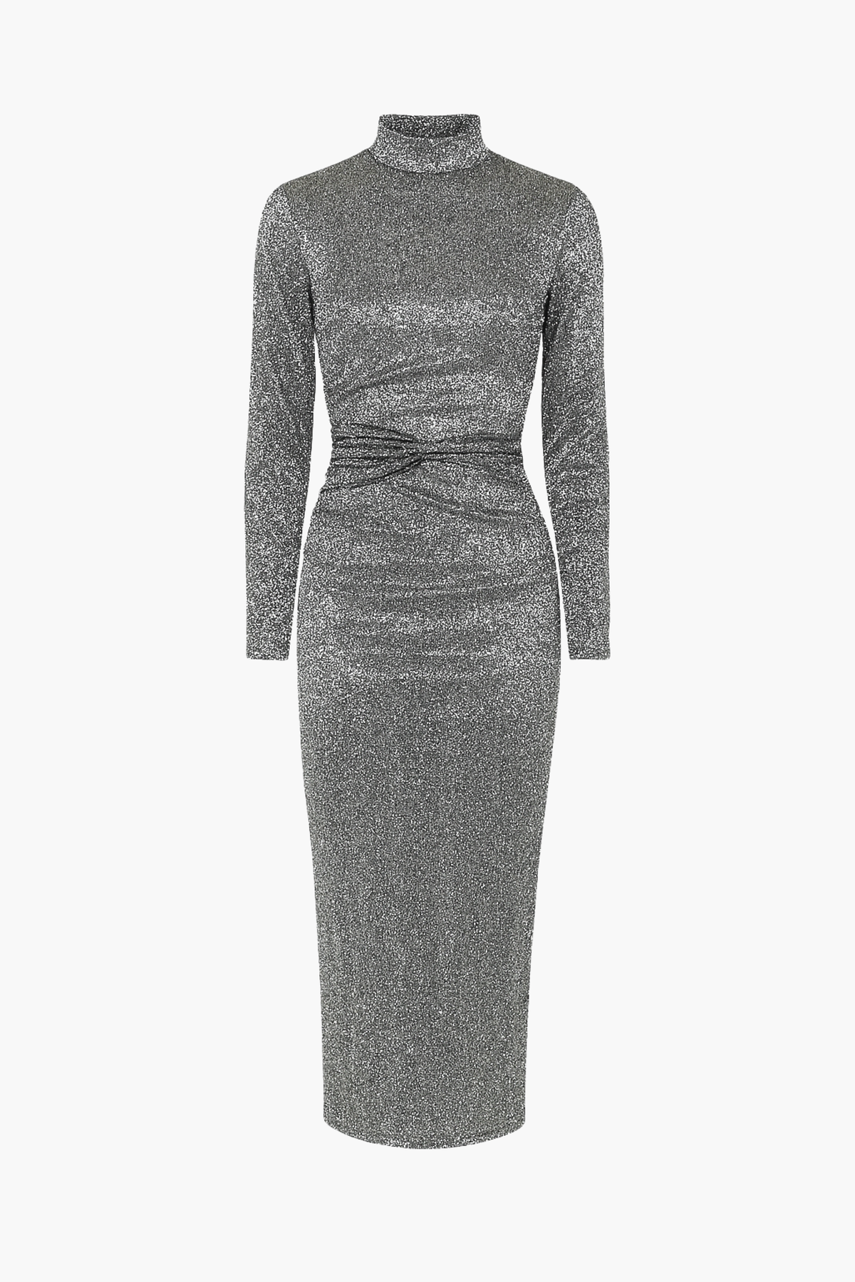 Astra Glitter Backless Midi Dress