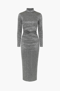 Astra Glitter Backless Midi Dress