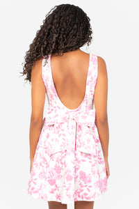 Elowen Bow Floral Mini Dress