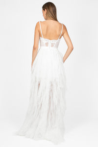 Miley Tulle Lace Maxi Dress - honey