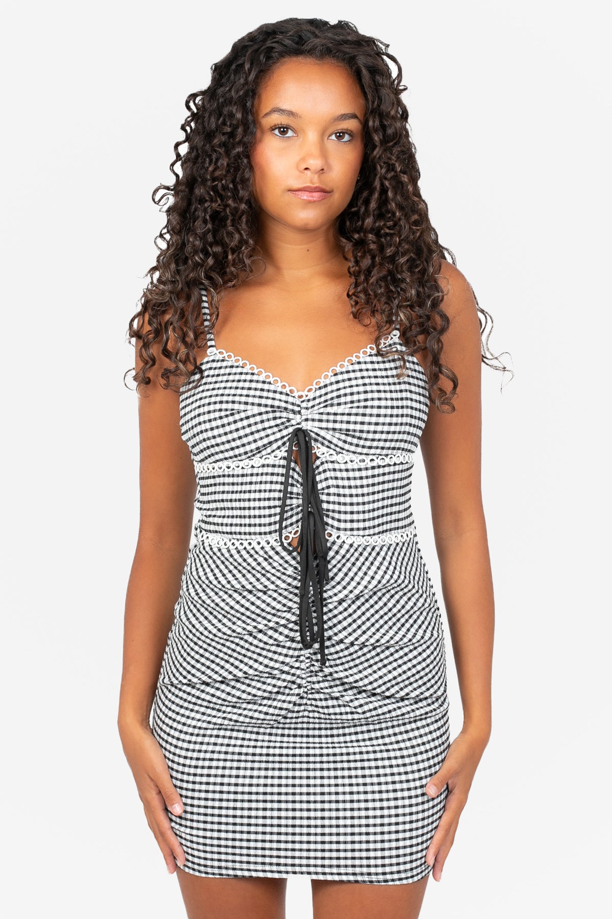 Dolly Gingham Mini Dress