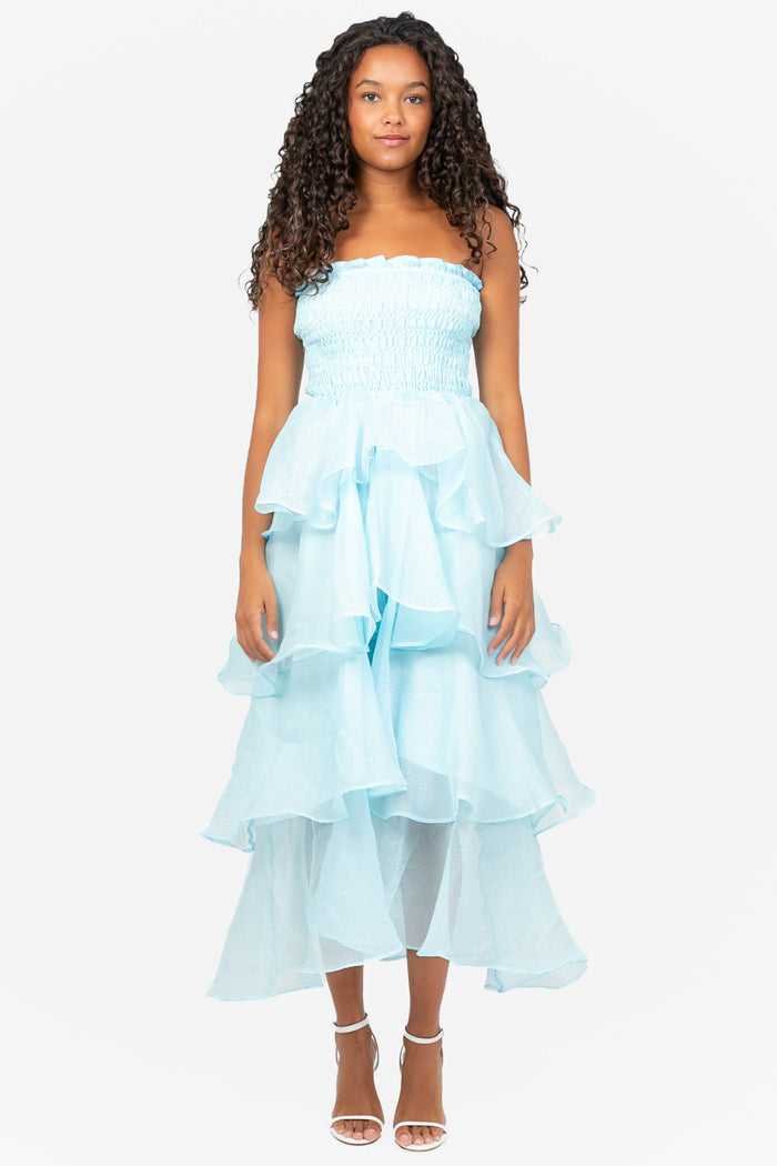 Marlow Smocked Tiered Ruffle Maxi Dress