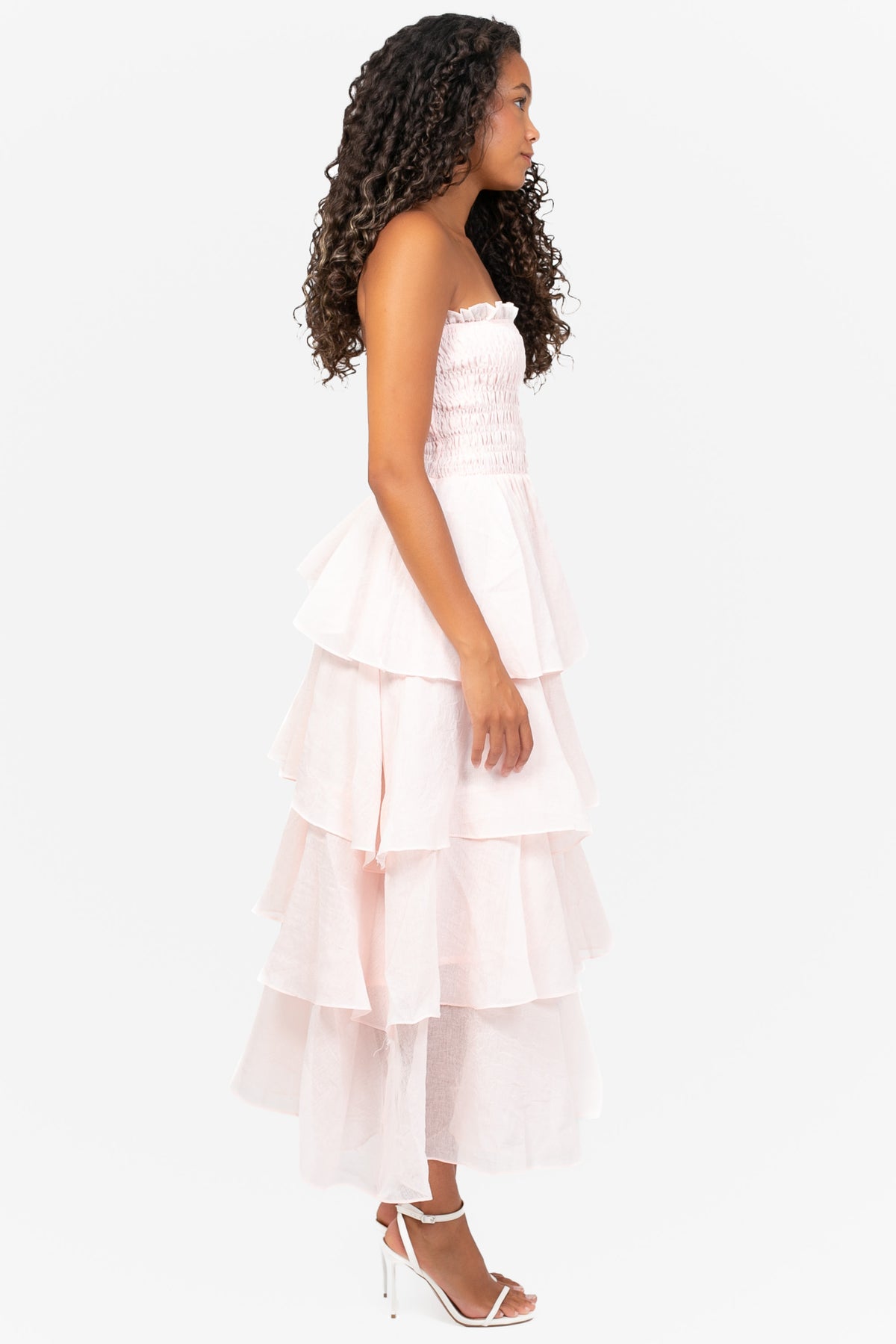 Marlow Smocked Tiered Ruffle Maxi Dress