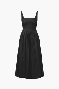 Lilah Linen Flare Midi Dress