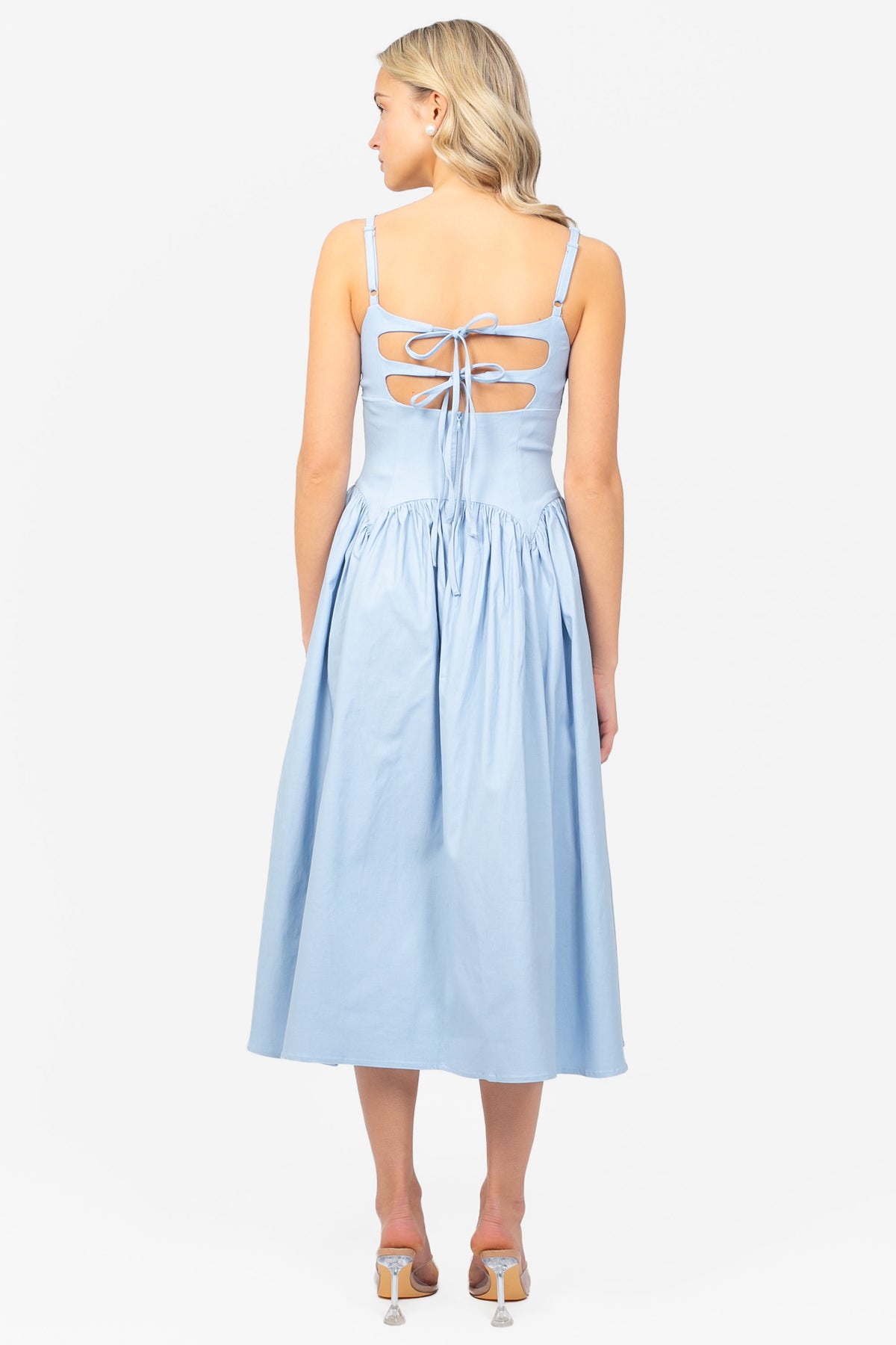 Lilah Linen Flare Midi Dress