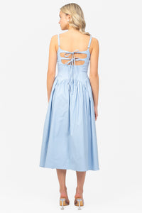 Lilah Linen Flare Midi Dress
