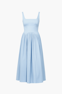 Lilah Linen Flare Midi Dress