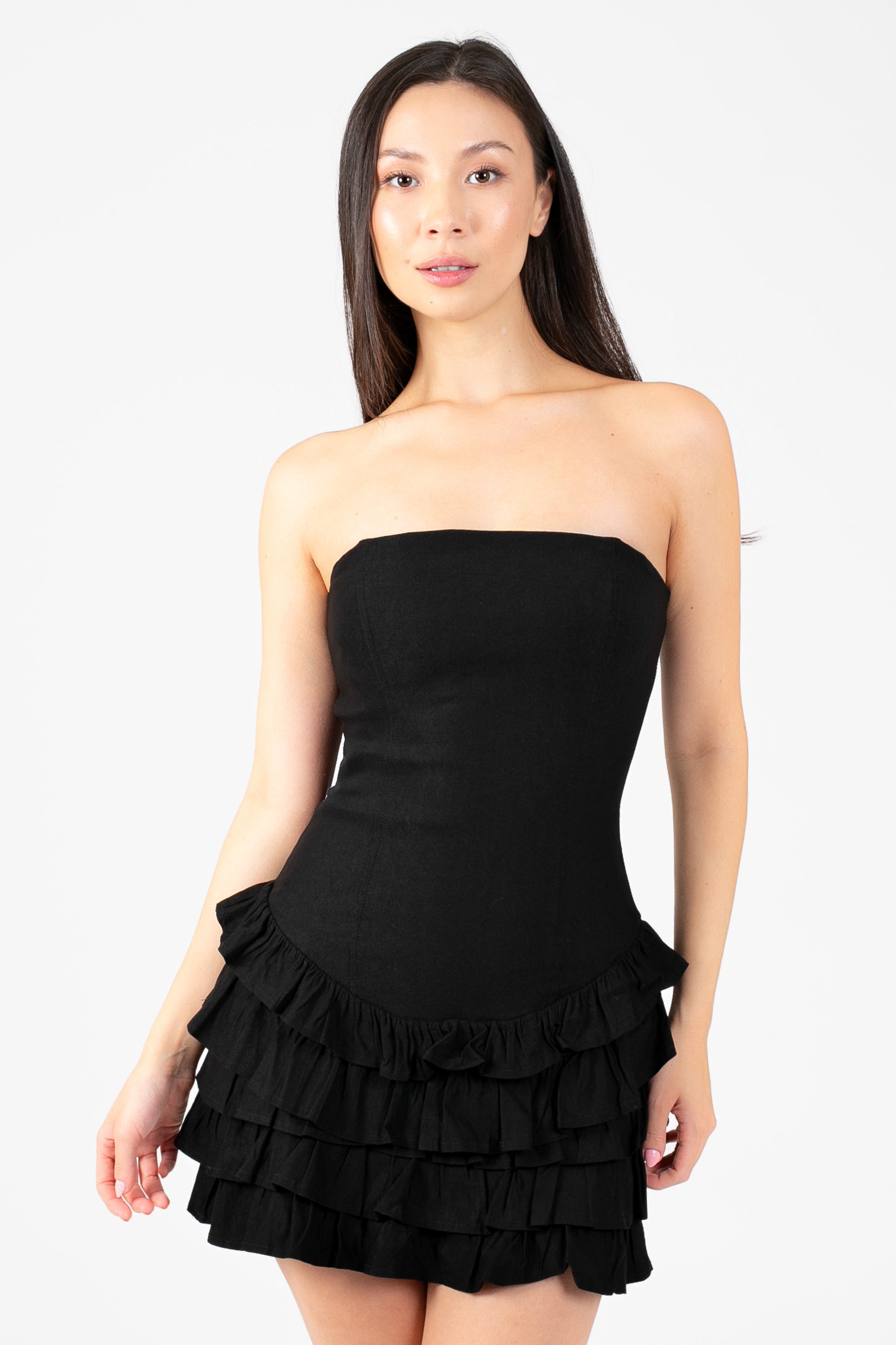 72℃ short dress oldhoney ホワイト 72℃ short dress / old honey 着脱可能なウエストベルトが特徴的