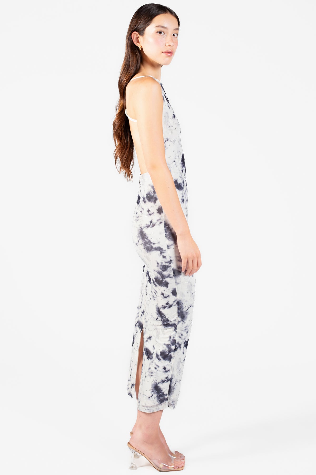 Serenelle Printed Midi Dress - honey