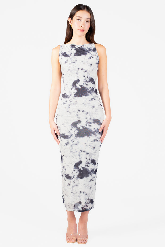 Serenelle Printed Midi Dress - honey