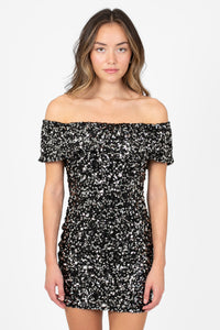 Lumi Sequin Mini Dress - honey