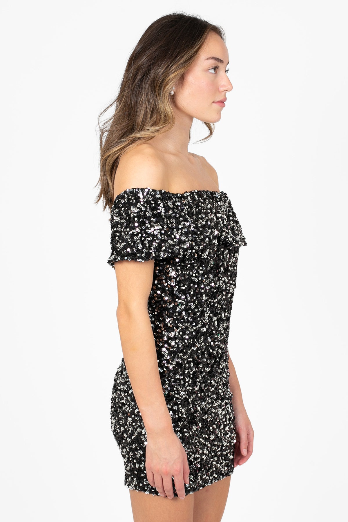 Lumi Sequin Mini Dress - honey