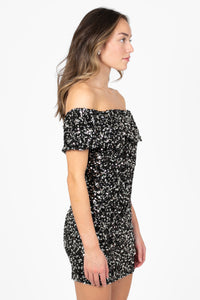 Lumi Sequin Mini Dress - honey