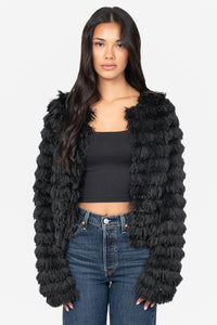Callie Shaggy Fringe Jacket