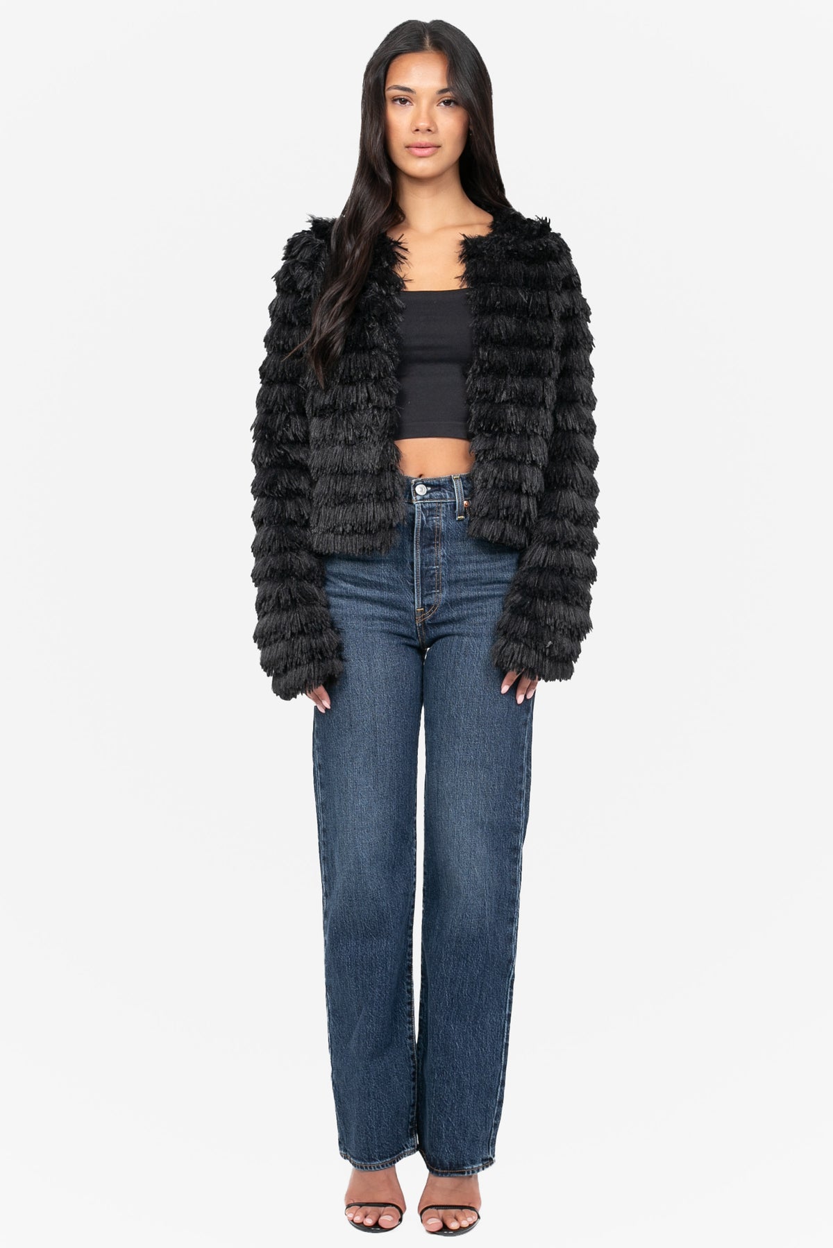 Callie Shaggy Fringe Jacket