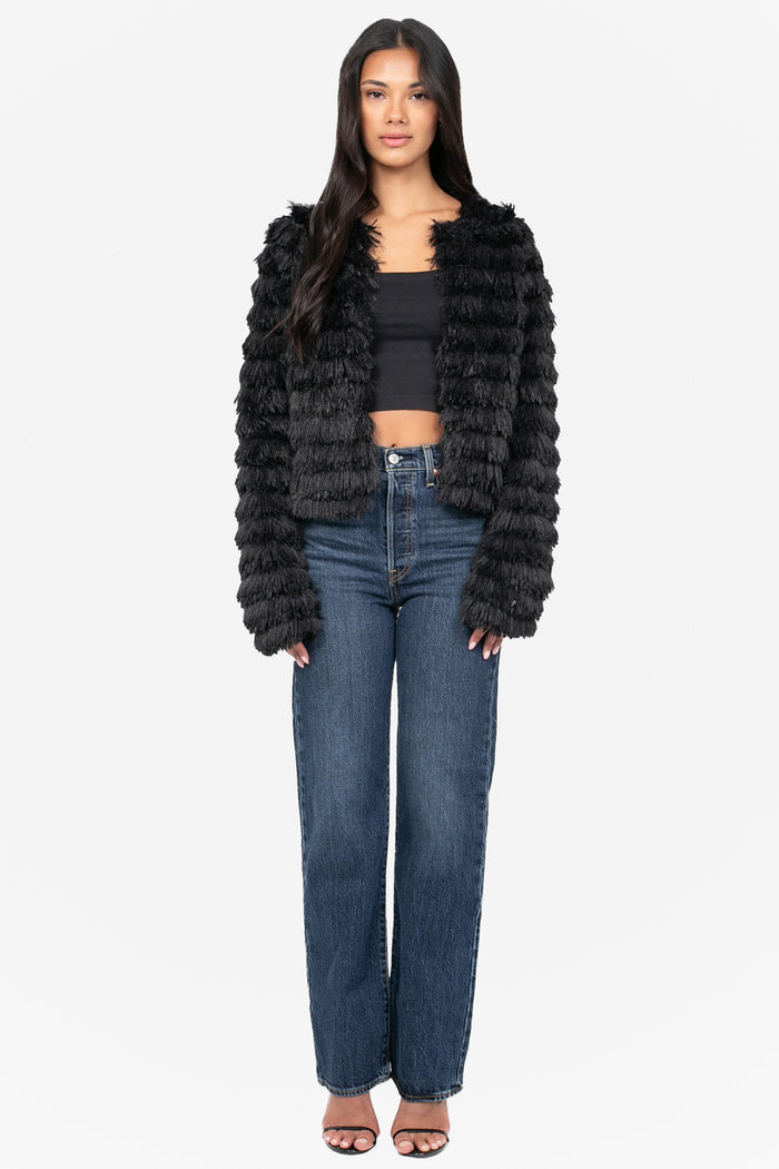 Callie Shaggy Fringe Jacket