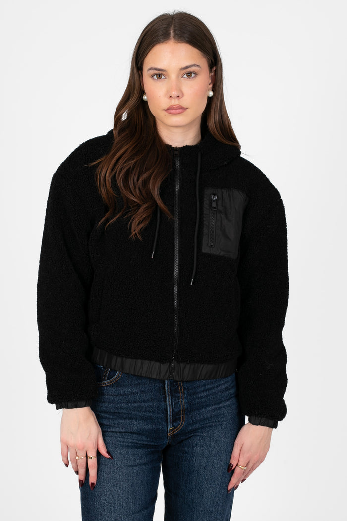 Aspen Sherpa Crop Jacket - honey