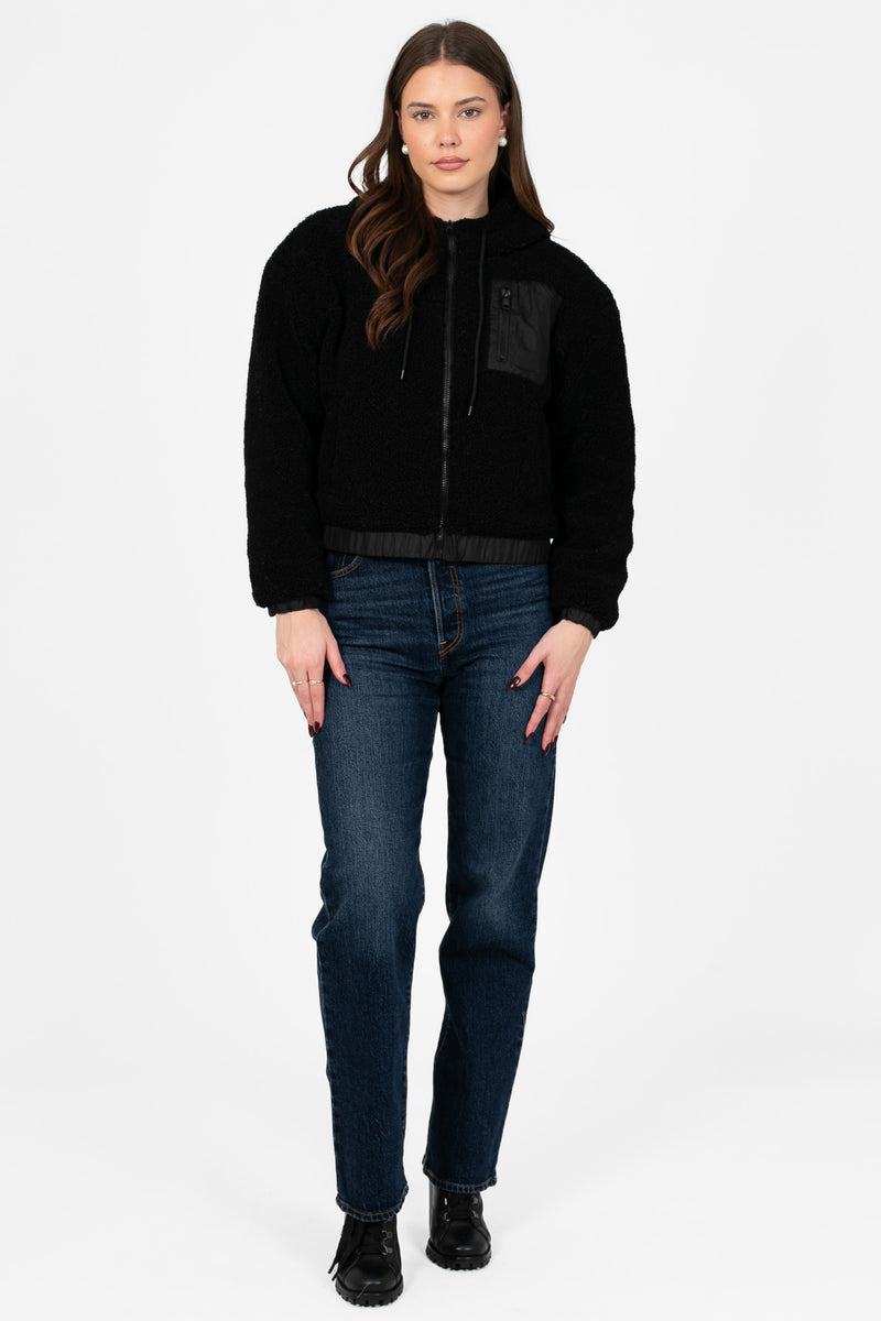 Aspen Sherpa Crop Jacket - honey