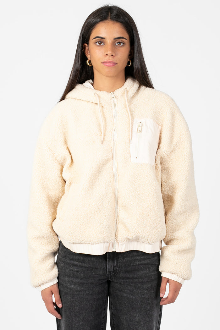 Aspen Sherpa Crop Jacket - honey