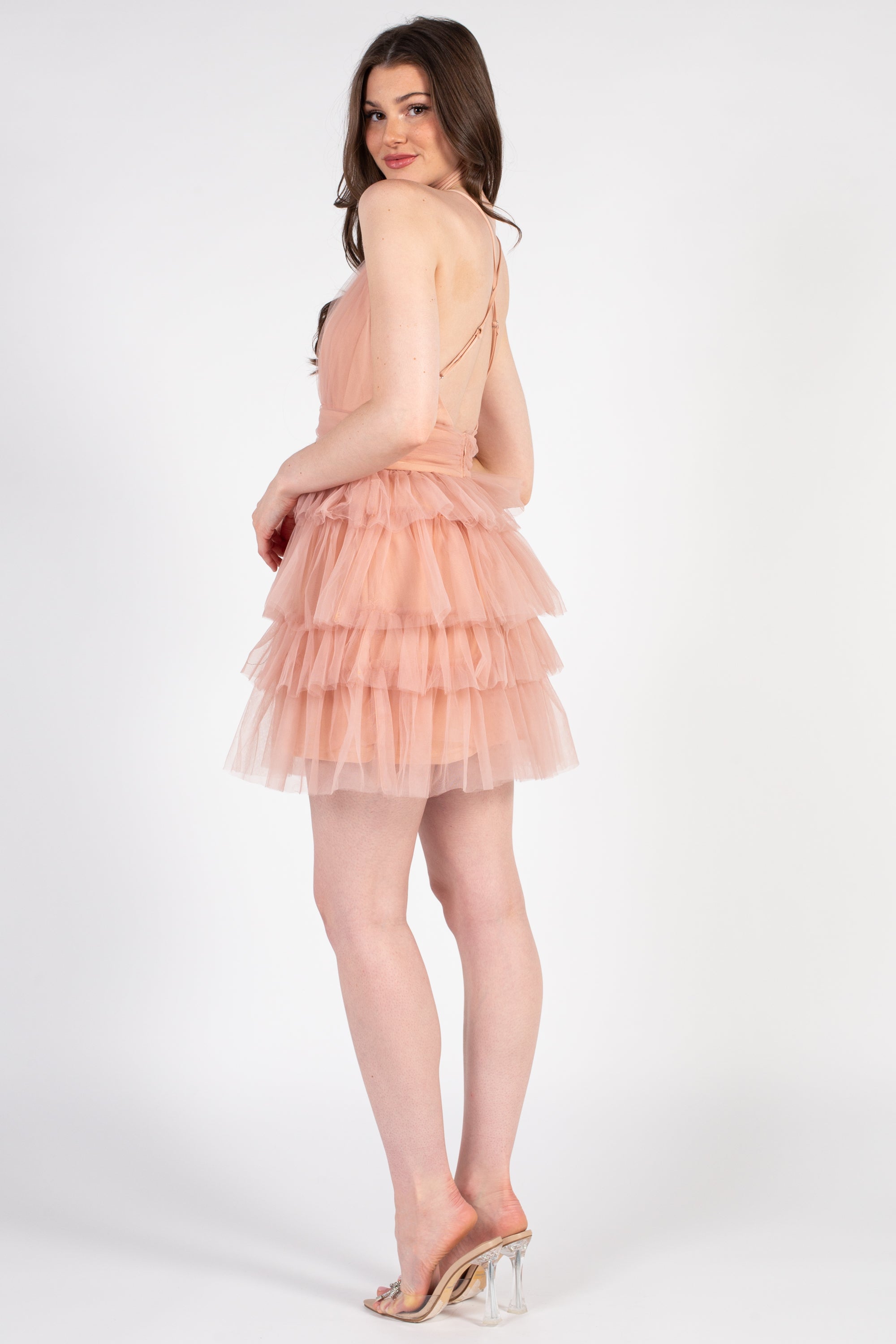 Adeline Tulle Layered Mini Dress