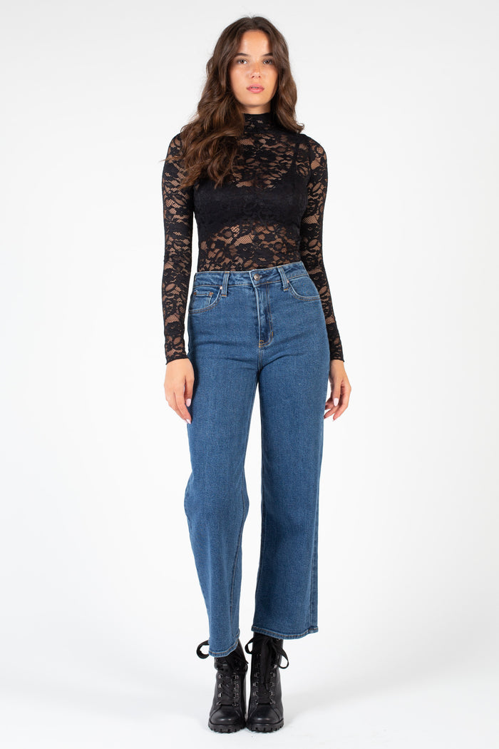 Sydney Lace Scallop Trim Top - honey