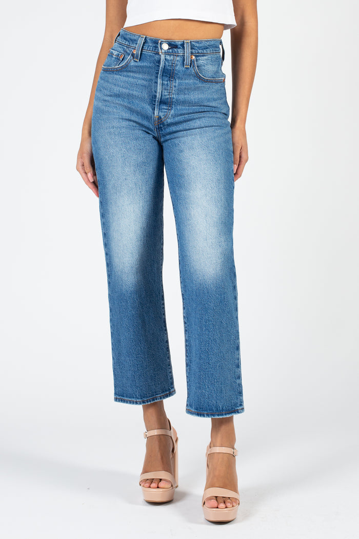 Levi's Ribcage Straight Ankle Jeans - honey