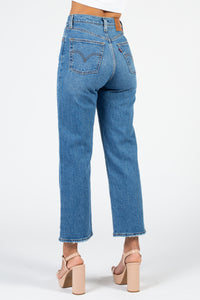 Levi's Ribcage Straight Ankle Jeans - honey