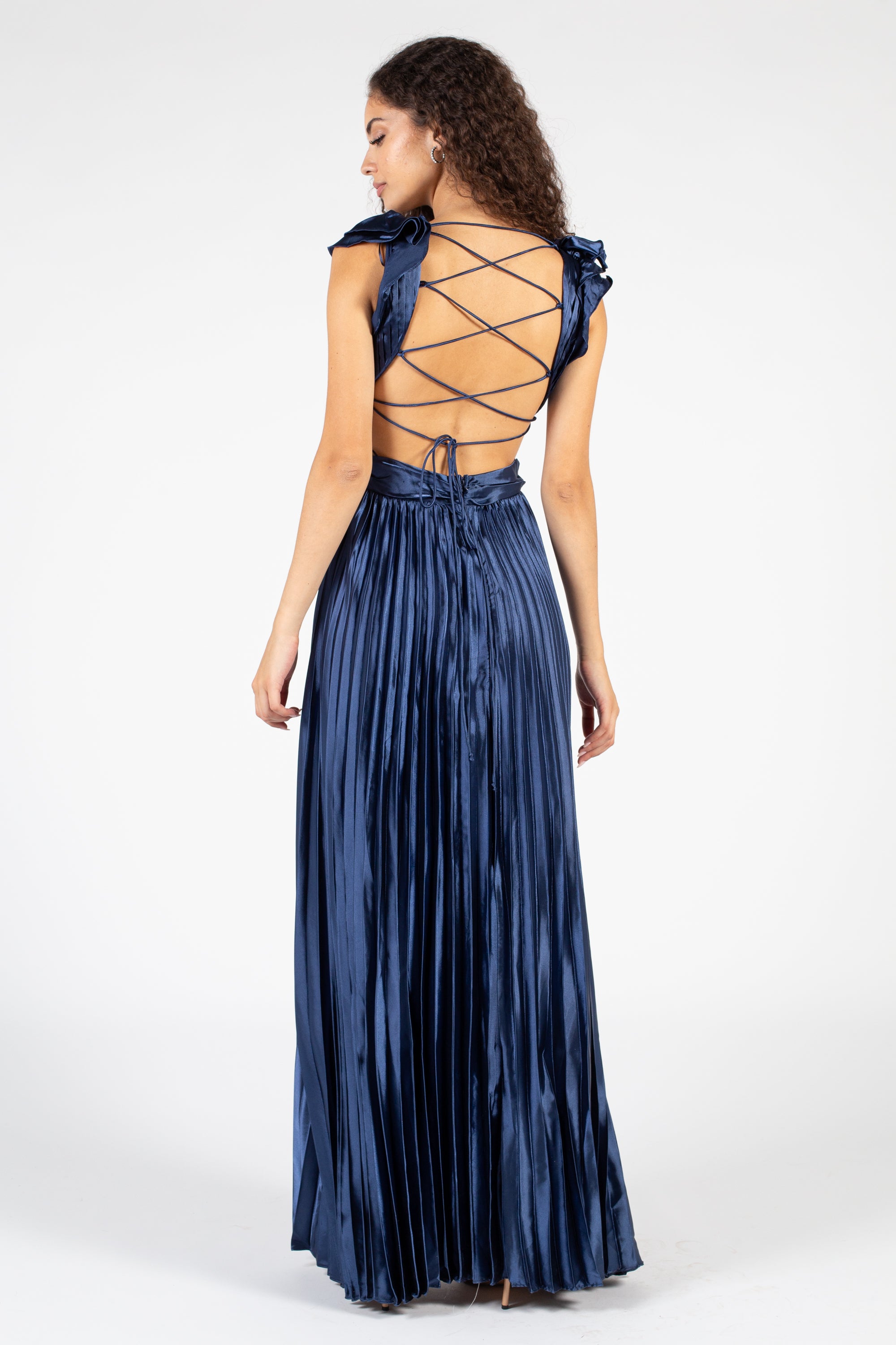 Whitley Strap Back Pleated Gown