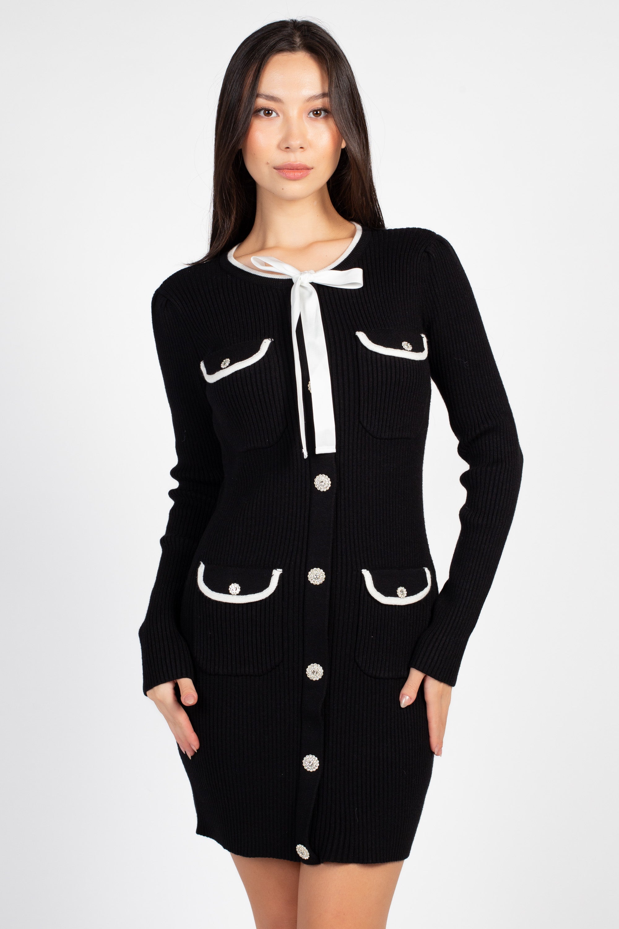 Black midi sweater dress best sale