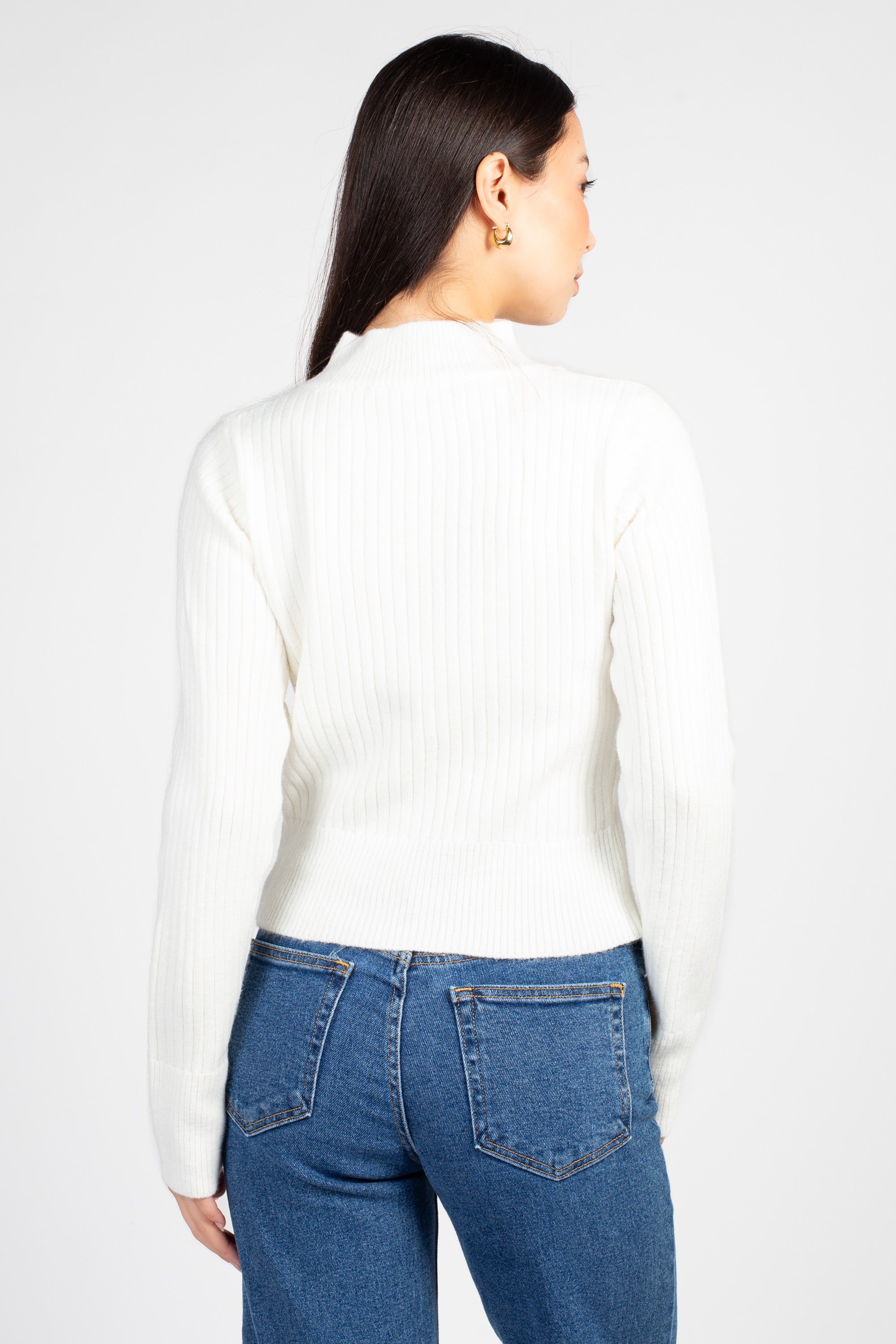 Mindy Cut Out Ribbed Sweater – honey