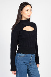 Mindy Cut Out Ribbed Sweater