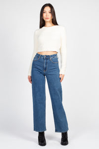 Clare Fuzzy Crop Sweater