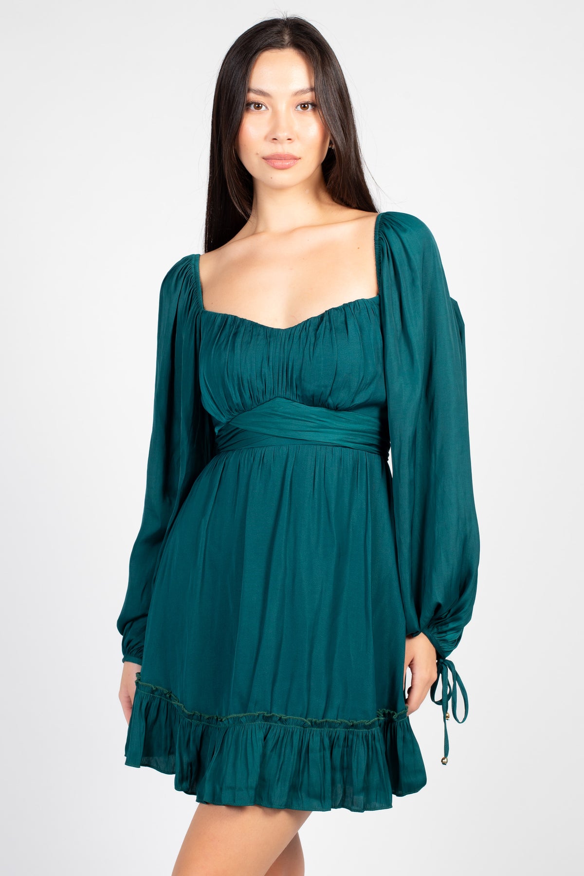 Harlow Tie Back Satin Mini Dress honey Harlow Tie Back Satin Mini Dress honey