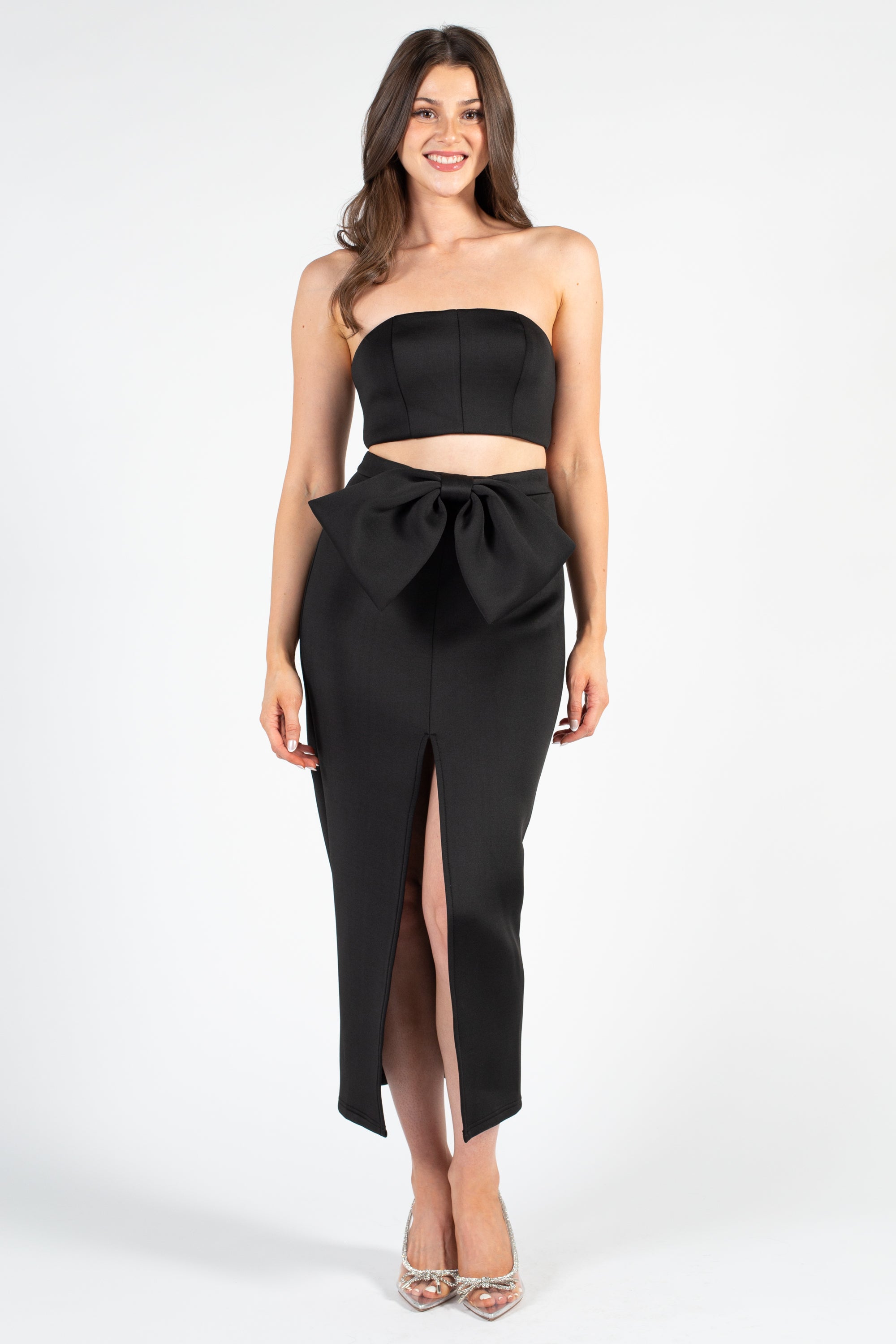 Odette Strapless Bow Skirt Set