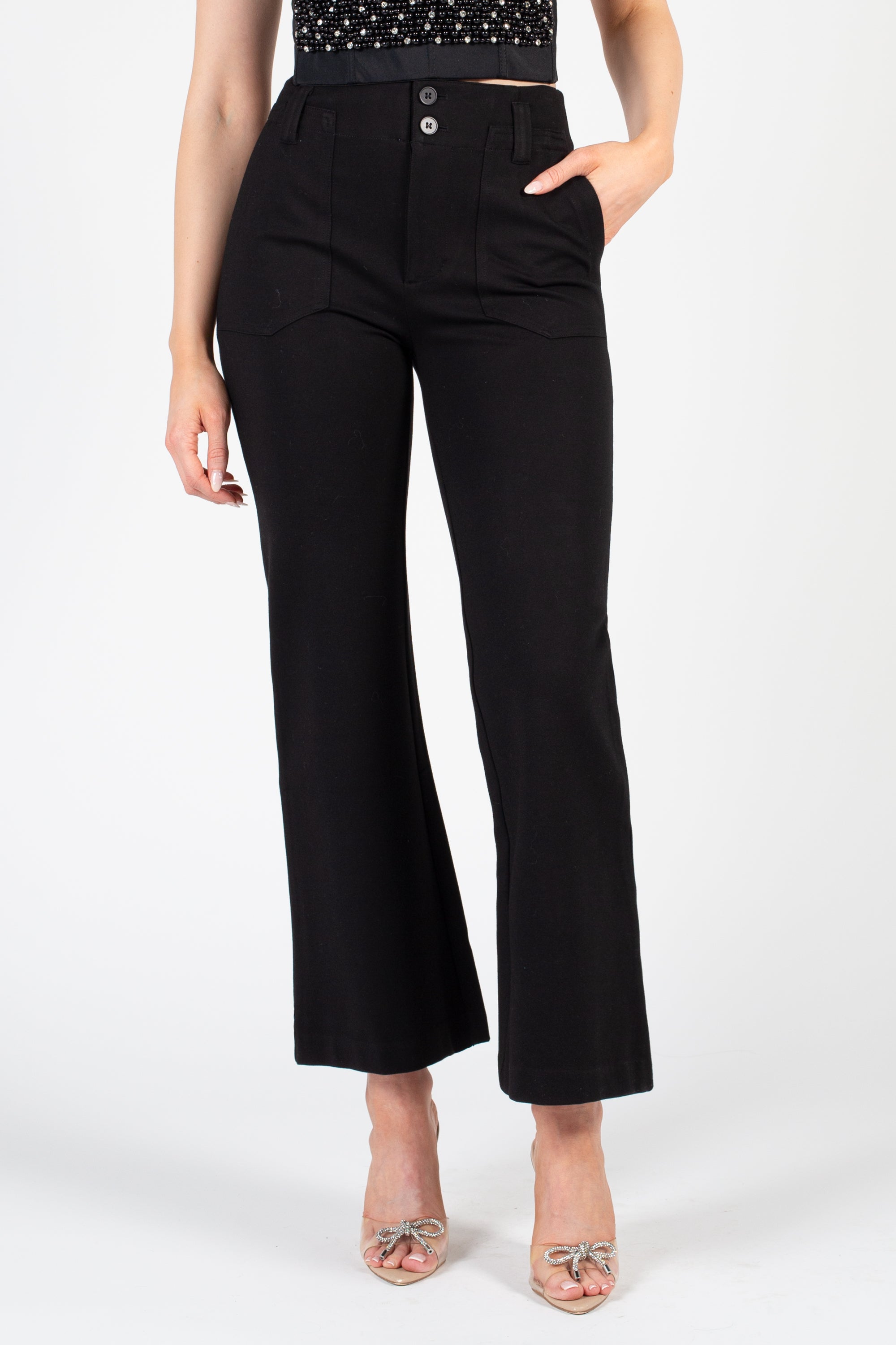 Compare High Waisted Wide Leg Ponte Pant Upper Canada Mall