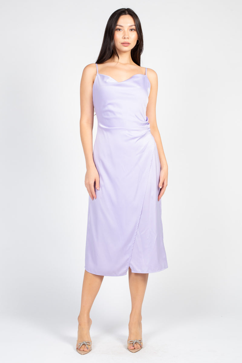 Deanna Satin Midi Slip Dress