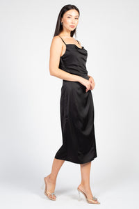 Deanna Satin Midi Slip Dress