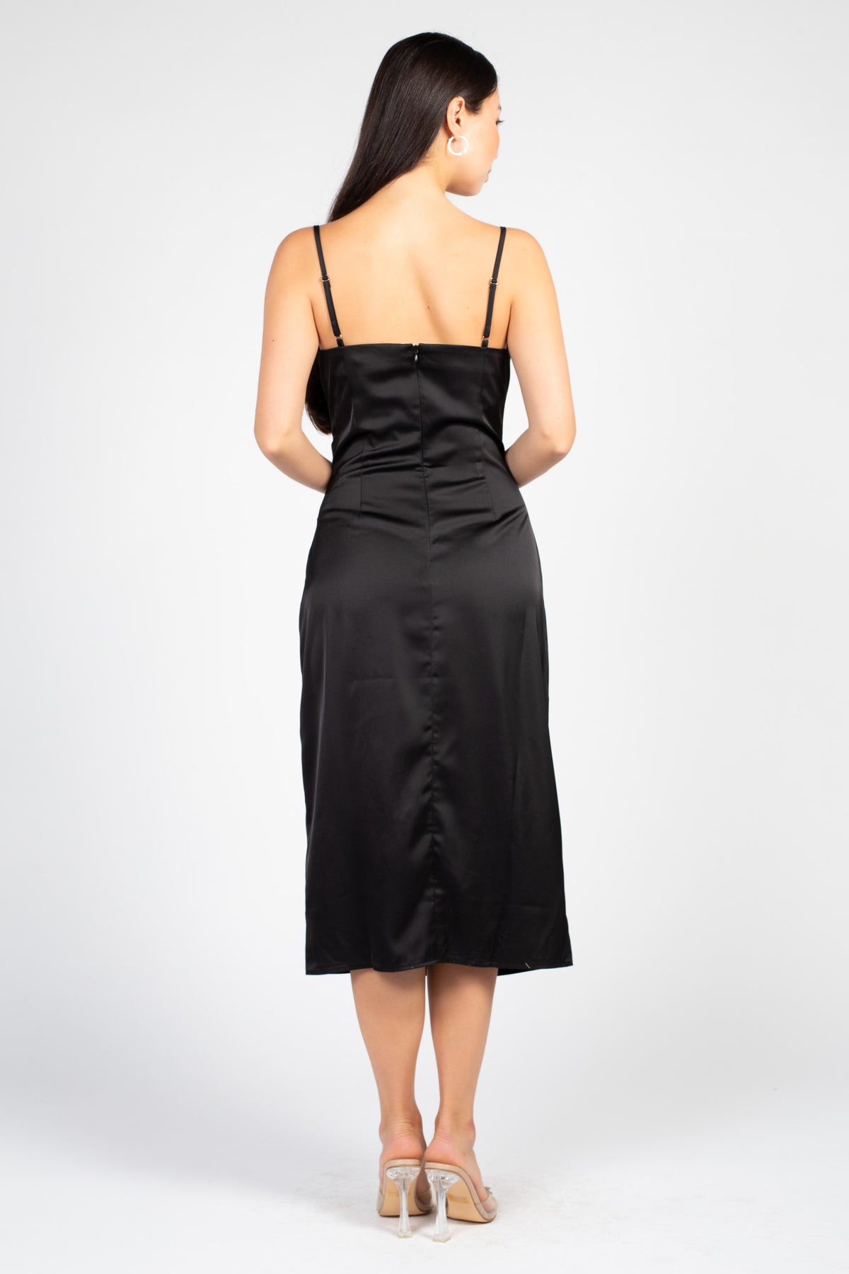 Deanna Satin Midi Slip Dress