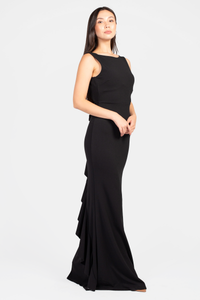 Posh Open Bow Back Mermaid Gown