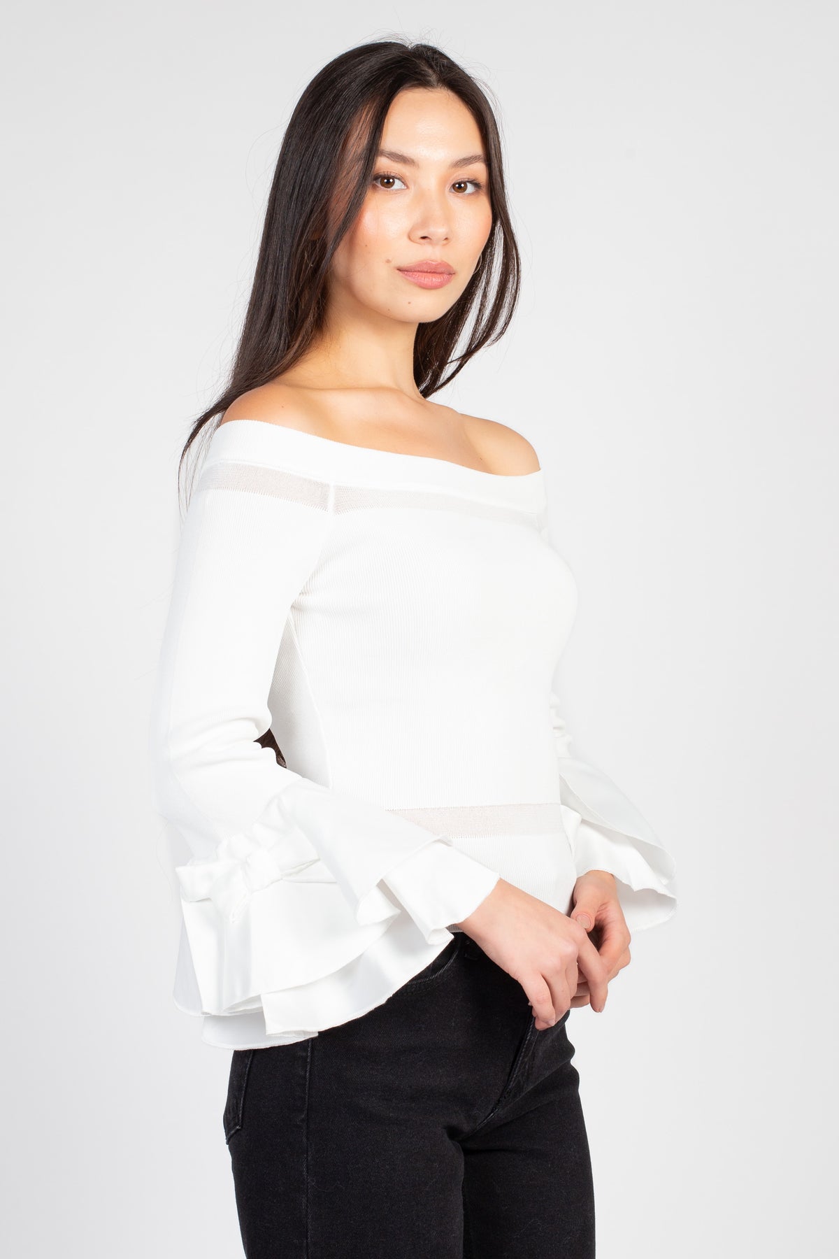 Presley Off The Shoulder Knit Top - honey
