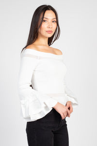 Presley Off The Shoulder Knit Top - honey
