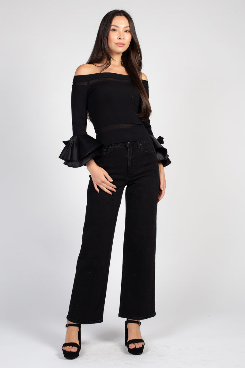 Presley Off The Shoulder Knit Top - honey