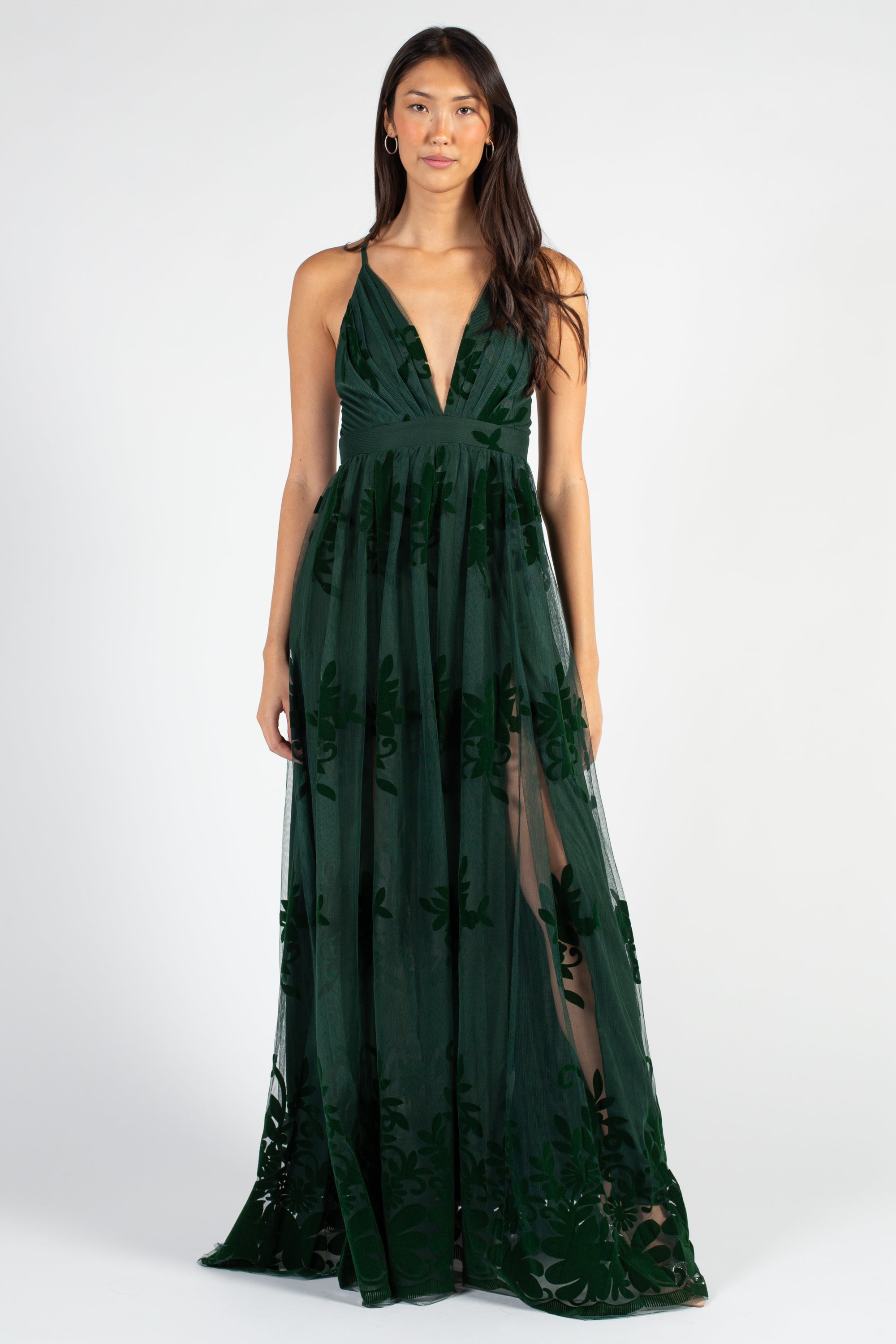Brianna Floral Tulle Maxi Dress