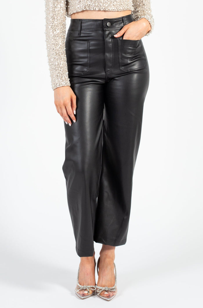 Claire Vegan Leather Pant - honey